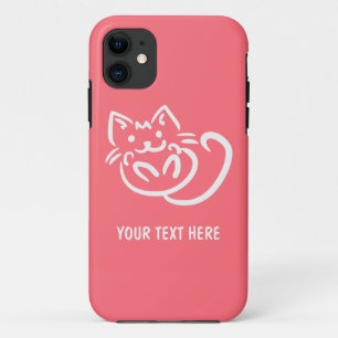 Cat Illustration custom color iPhone cases