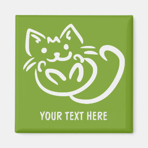 Cat Illustration custom color magnet
