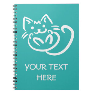 Cat Illustration custom color notebook