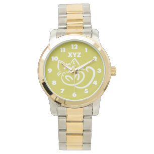 Cat Illustration custom color watches