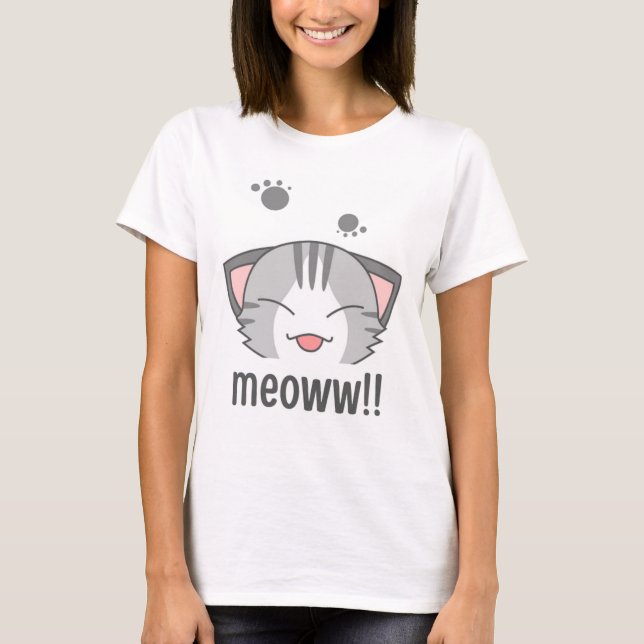 Cat Illustrative T-Shirt (Front)