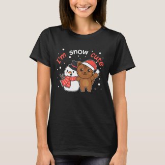 Cat I'm Snow Cute Snowman Snow Pun T-Shirt