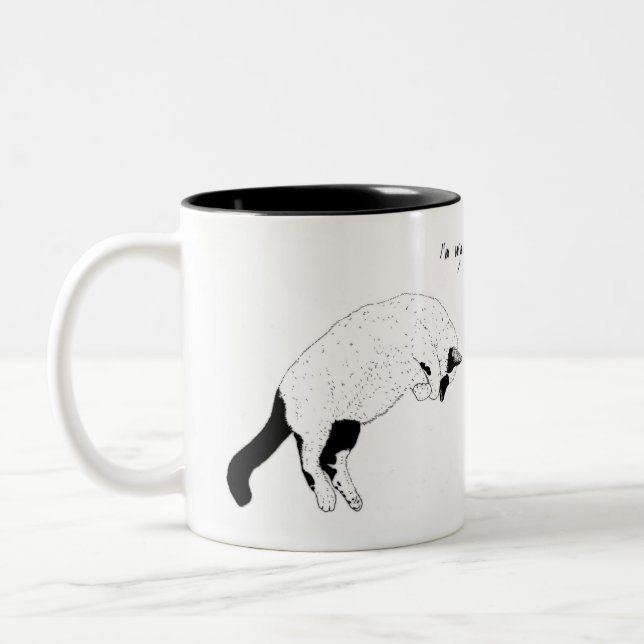 Cat, I'm wasting my life, Animal Mug (Left)