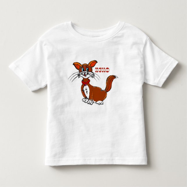 Cat Image Printed T Shirt (Front)
