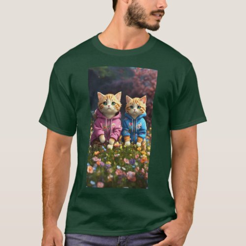 Cat image  T_Shirt