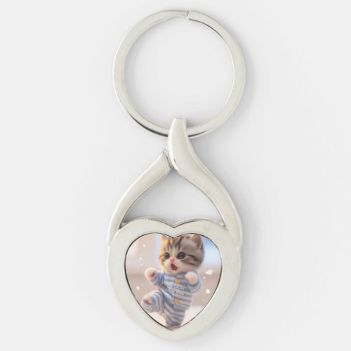 Cat image with key chain 