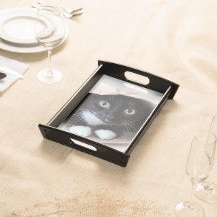 Cat in a bag serving tray