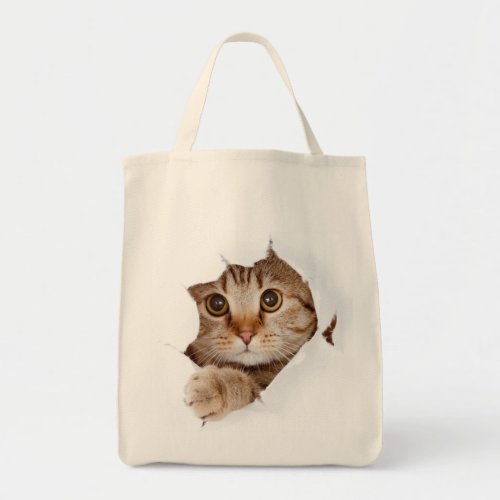 Cat in a bag tote bag