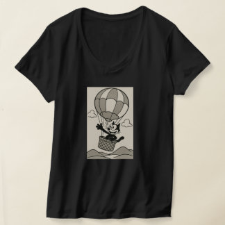Cat In A Balloon Basket T-Shirt
