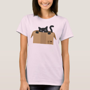 Cat in a box Cute Animal design T-Shirt