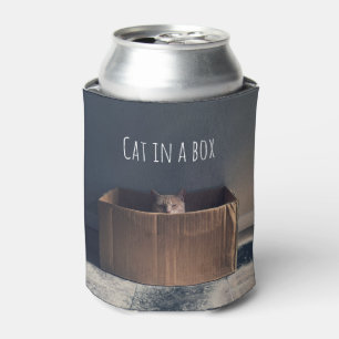 Cat in a box. The Zen cat master. Can Cooler