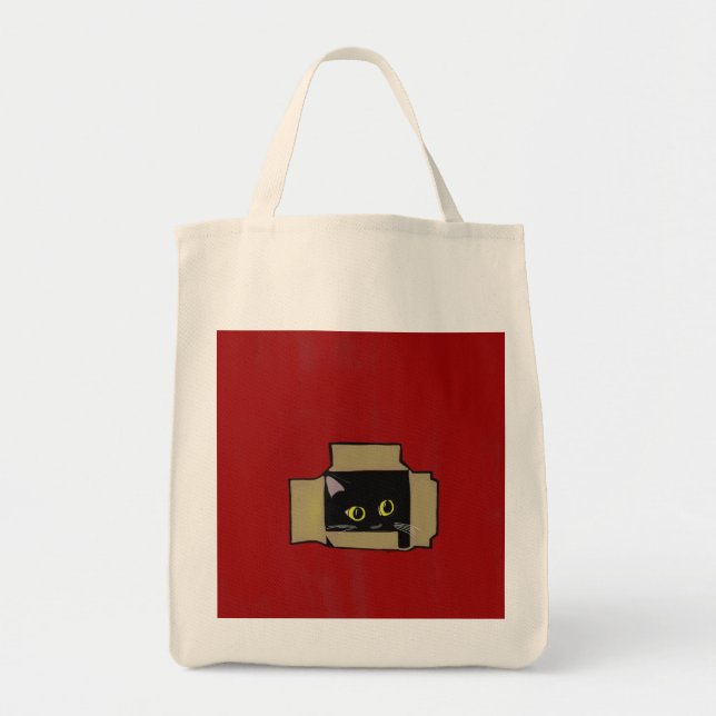 Cat in a Box Tote Bag (Front)