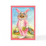 Cat in a bunny suit Easter card Cat in a bunny suit Easter card