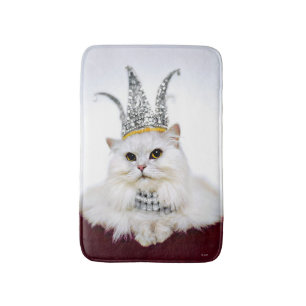 Cat in a Crown Bath Mat
