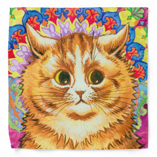 Cat in a Decorative Pattern, Louis Wain Bandana