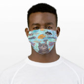 Cat in a Fish Tank Adult Cloth Face Mask (Worn)