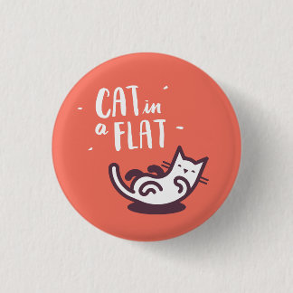 Cat in a Flat Button