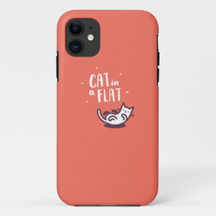 Cat in a Flat iPhone 11 Case