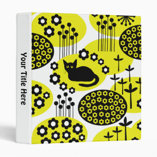 Cat in a Garden 3 Ring Binder