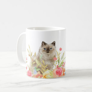 Cat in a Garden of Wildflowers Mug