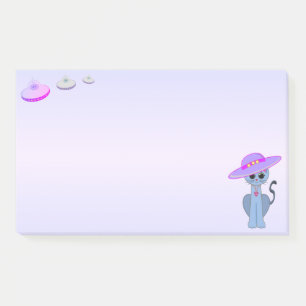 Cat in a Hat & Flying Saucers Post-it Notes