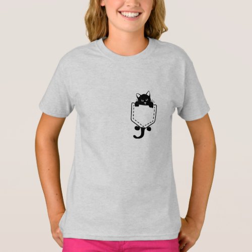 Cat in a pocket T_Shirt