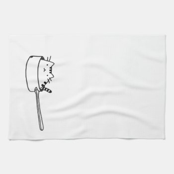 Cat In A Pot Kitchen Towel by catboxcastles at Zazzle