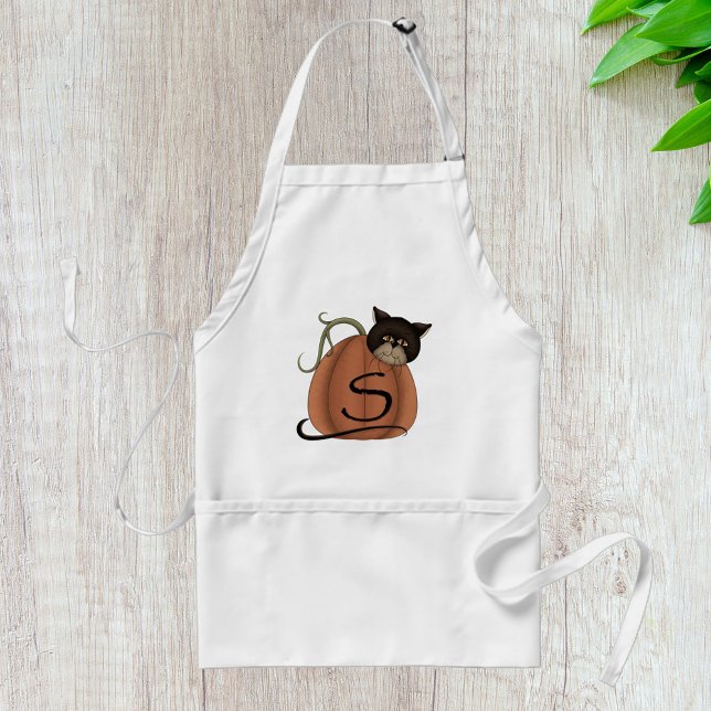 Cat In A Pumpkin Adult Apron (Creator Uploaded)