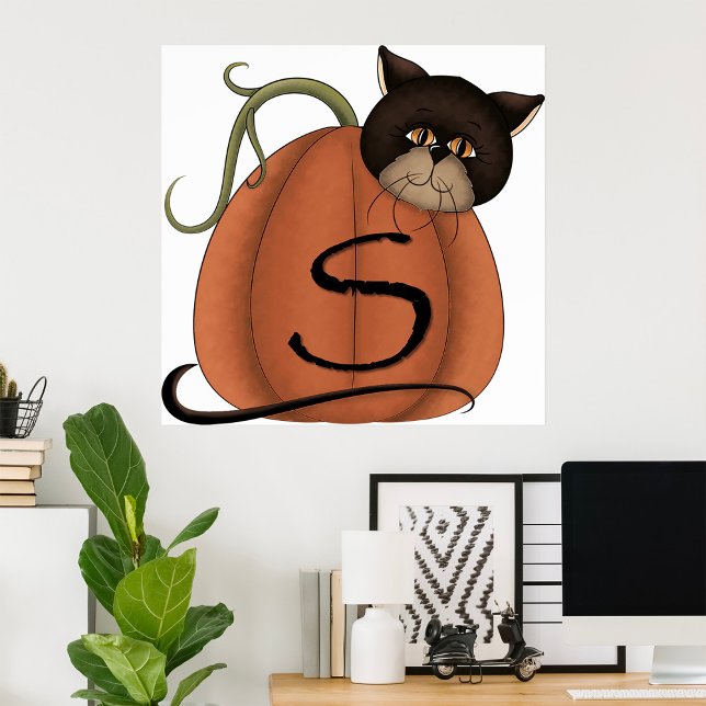 Cat In A Pumpkin Poster (Creator Uploaded)