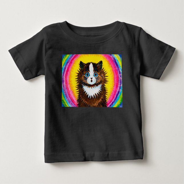 Cat in a Rainbow, Louis Wain Baby T-Shirt (Front)