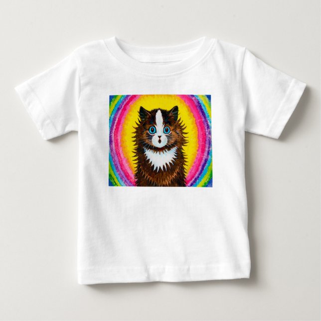 Cat in a Rainbow, Louis Wain Baby T-Shirt (Front)