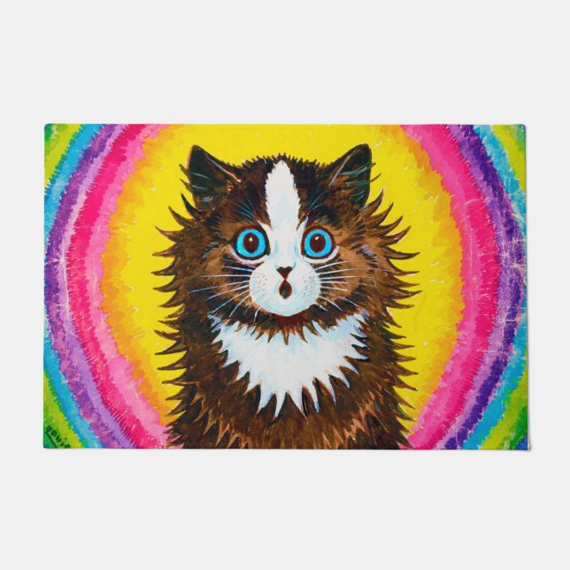 Cat in a Rainbow, Louis Wain Doormat (Front)
