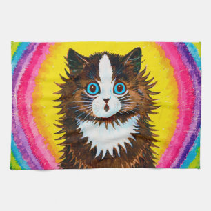Cat in a Rainbow, Louis Wain Kitchen Towel