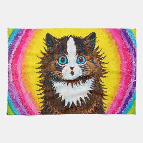 Cat in a Rainbow Louis Wain Kitchen Towel