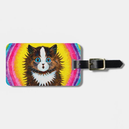 Cat in a Rainbow Louis Wain Luggage Tag