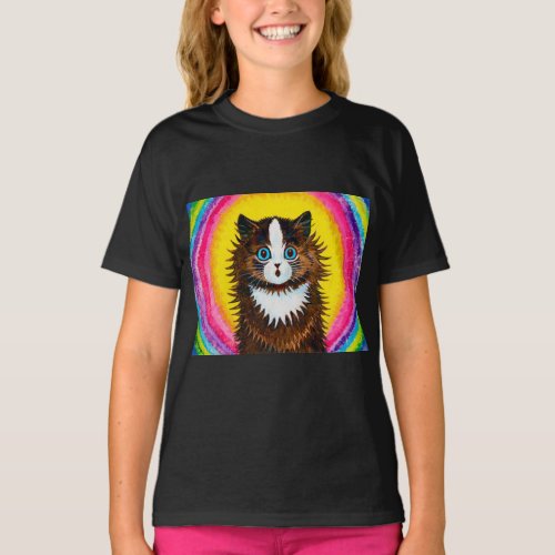 Cat in a Rainbow Louis Wain T_Shirt