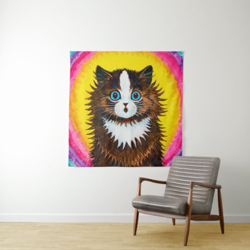 Cat in a Rainbow Louis Wain Tapestry