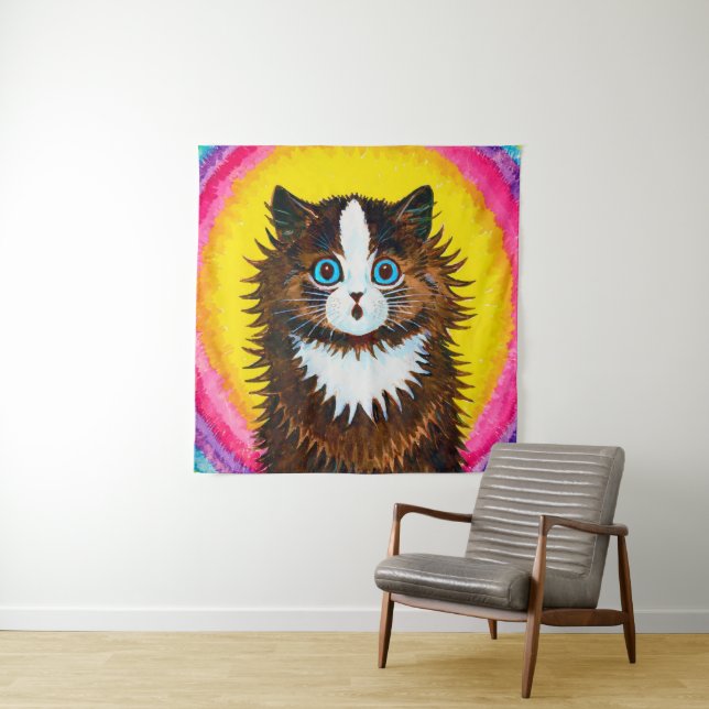 Cat in a Rainbow, Louis Wain Tapestry (In Situ)
