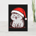 Cat In A Santa Hat  Card