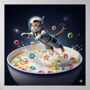 Cat in a Spacesuit Poster