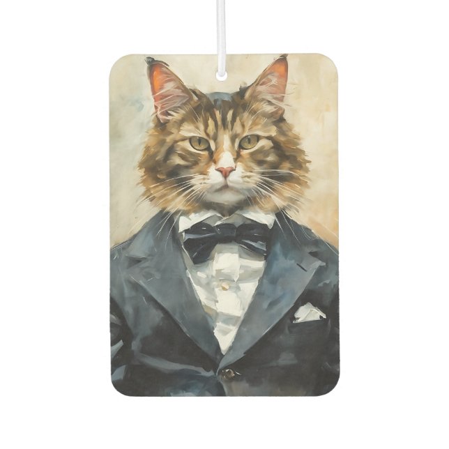 Cat in a Suit Air Freshener (Front)