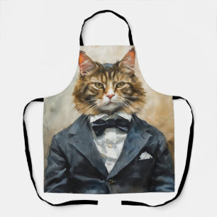 Cat in a Suit Apron