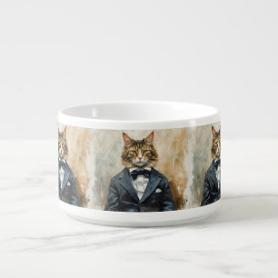 Cat in a Suit Bowl