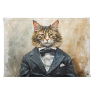 Cat in a Suit Cloth Placemat