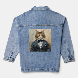 Cat in a Suit Denim Jacket