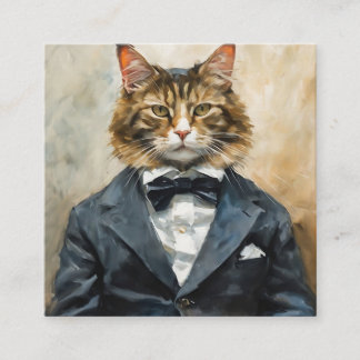 Cat in a Suit Enclosure Card