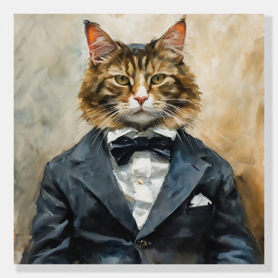 Cat in a Suit Foam Board
