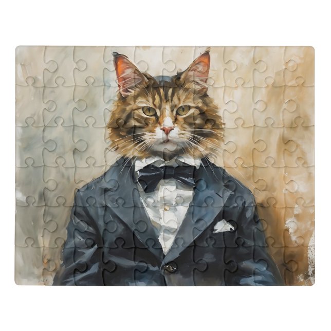 Cat in a Suit Jigsaw Puzzle (Puzzle Horizontal)