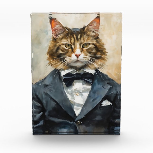 Cat in a Suit Photo Block (Front)