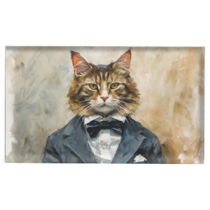 Cat in a Suit Place Card Holder